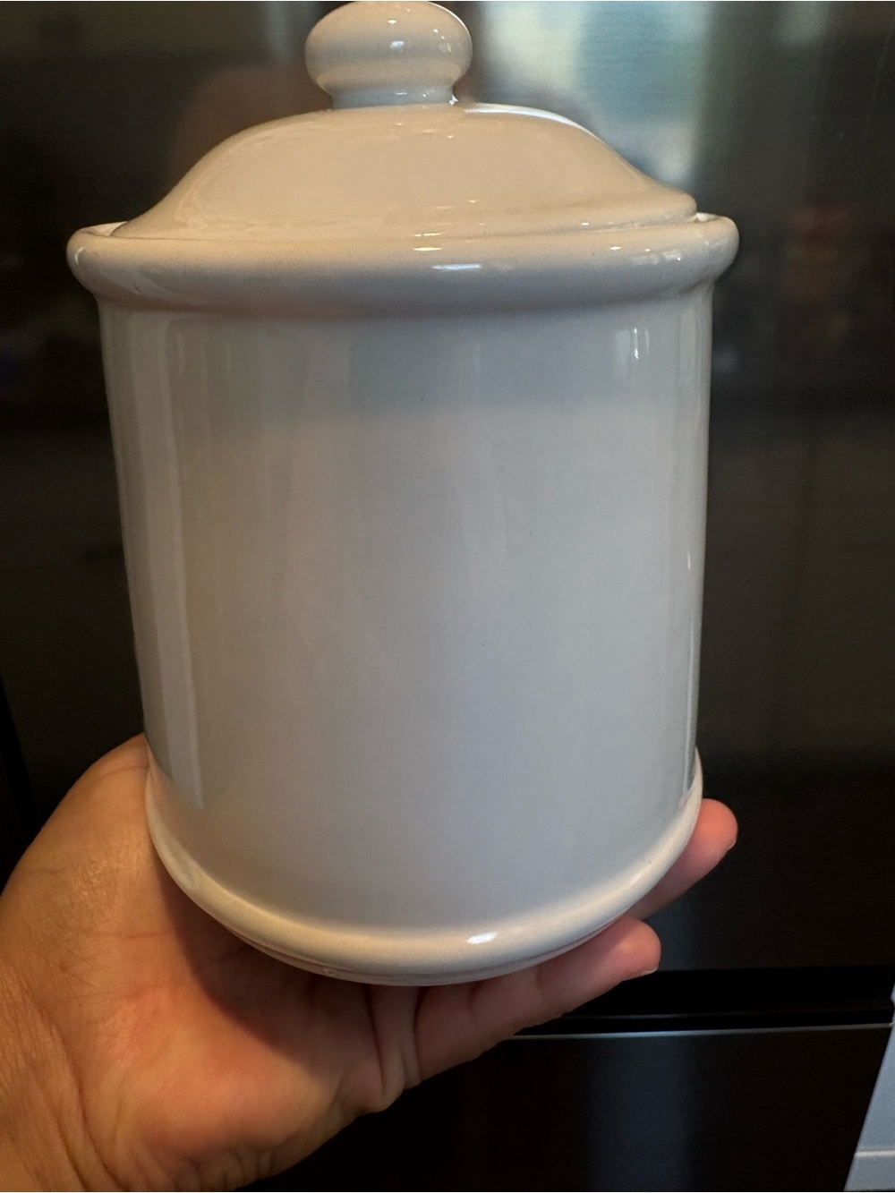 Vintage 80’s Blue Ribbon Country Geese Small Ceramic Canister 7”x5” w/ Lid EUC - Picture 4 of 16